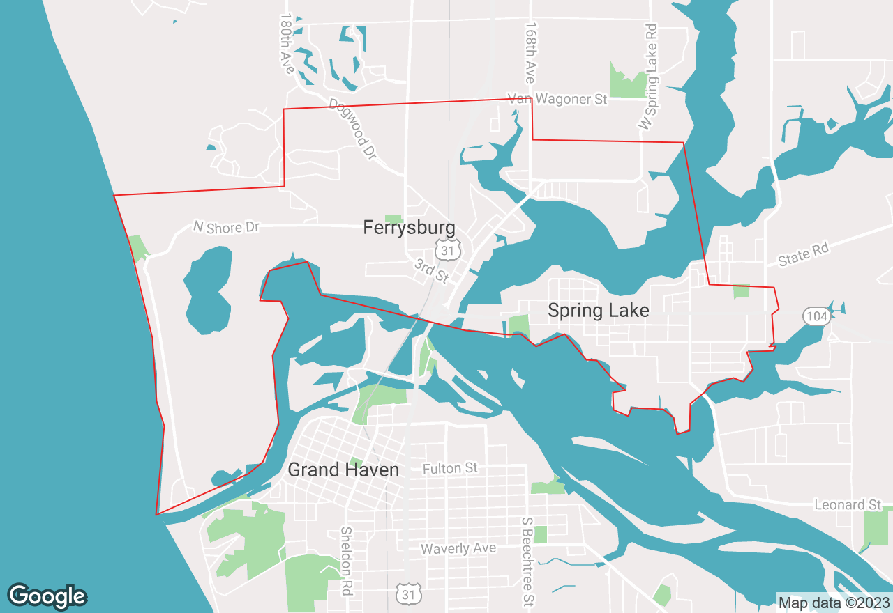 Ferrysburg map