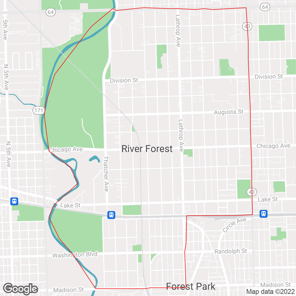 River Forest map