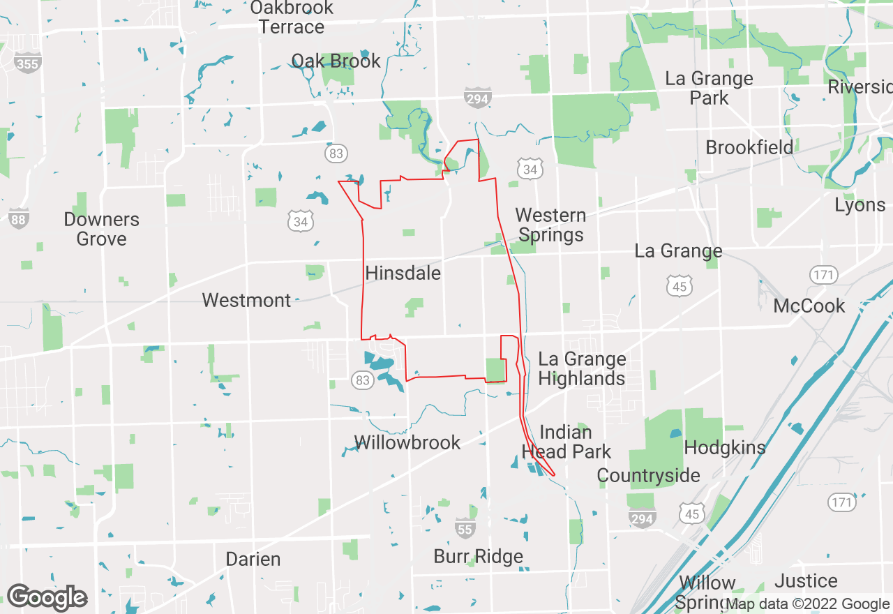 Hinsdale map