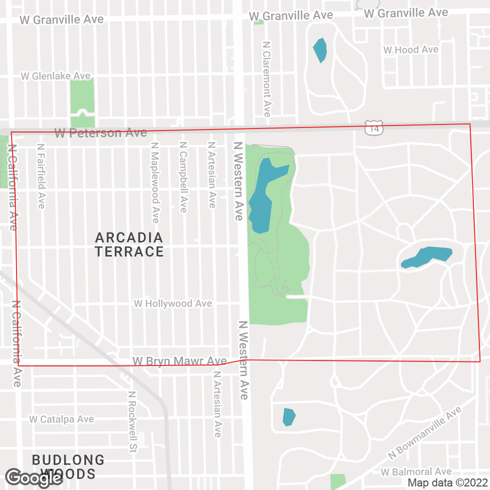 Arcadia Terrace map