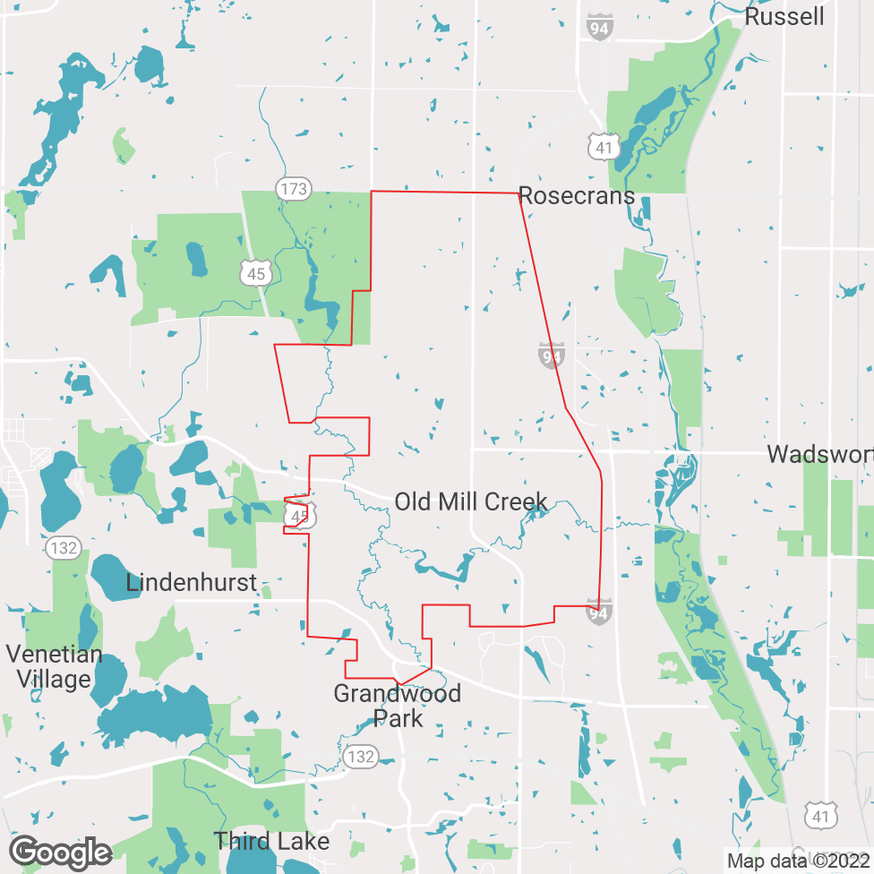 Old Mill Creek map