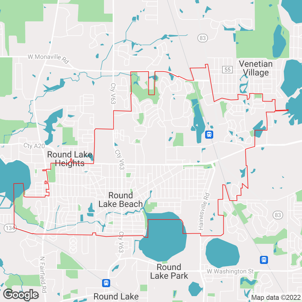 Round Lake Beach map