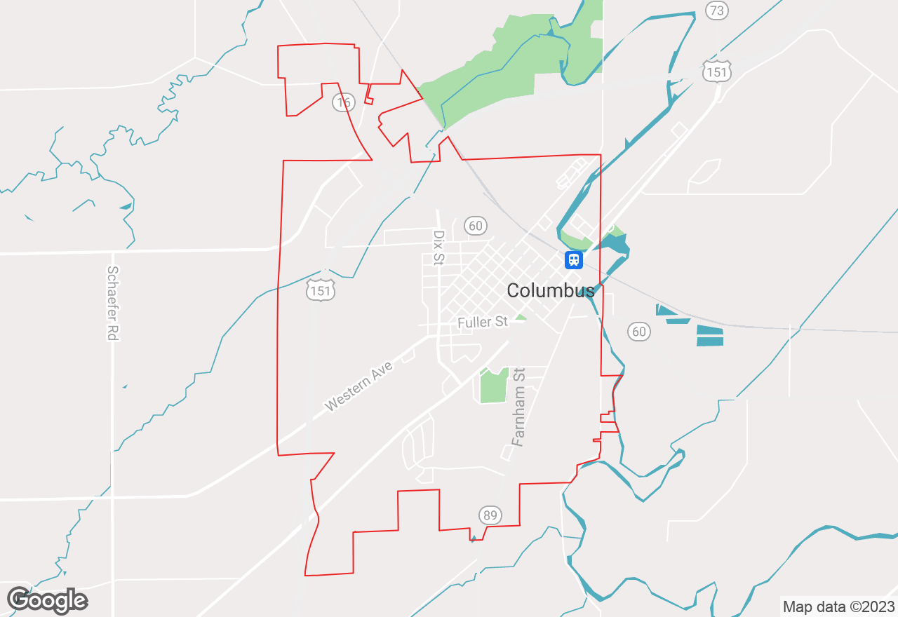 Columbus map