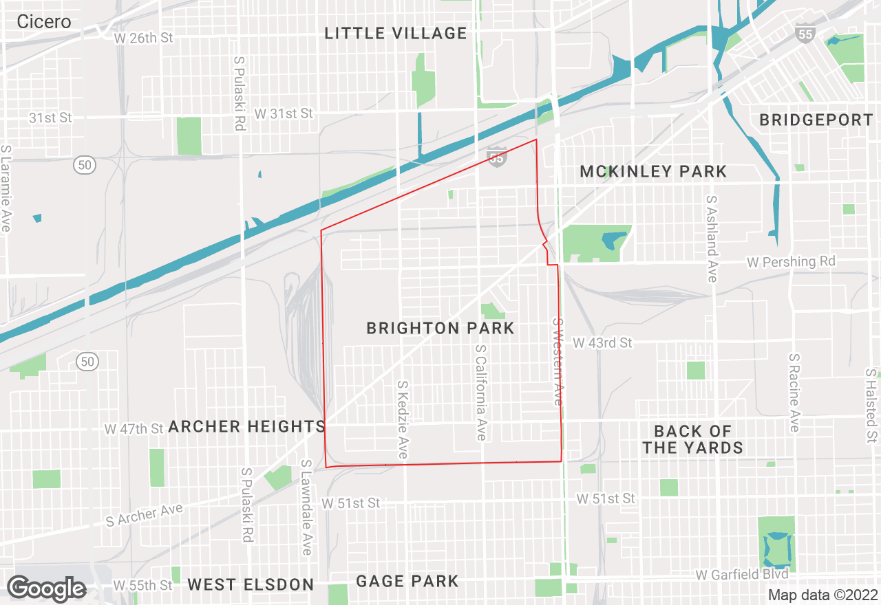 Brighton Park map