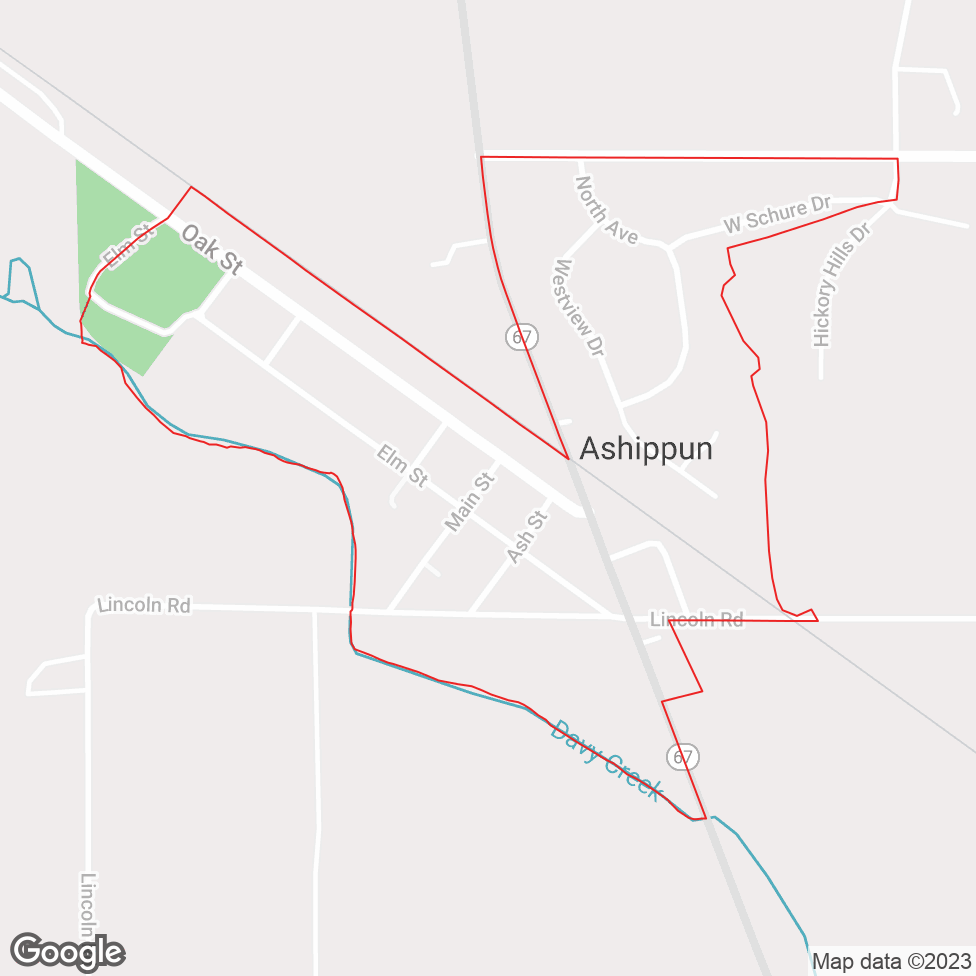 Ashippun map