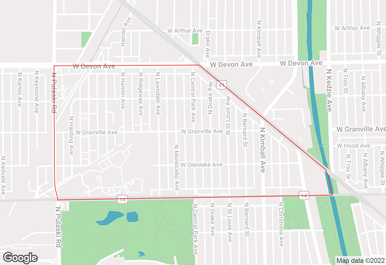 Pulaski Park map