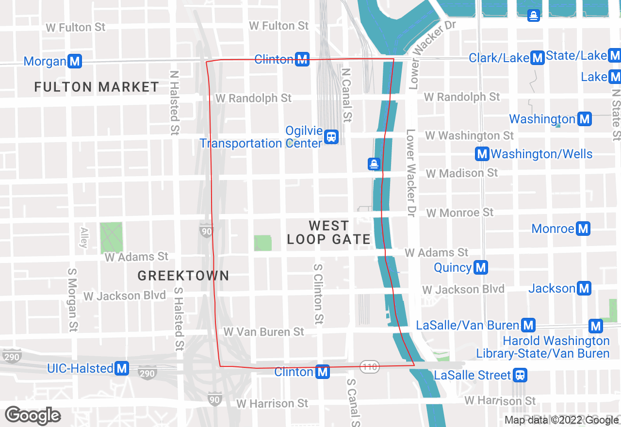 West Loop Gate map