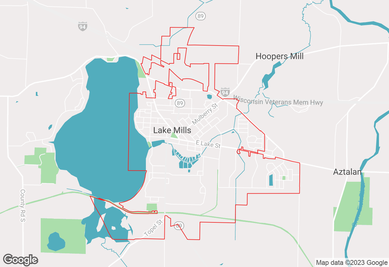 Lake Mills map