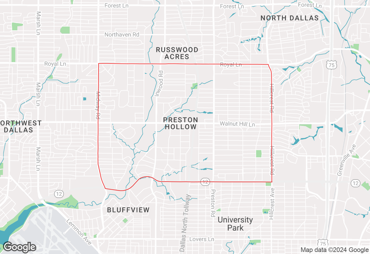 Preston Hollow - Dallas map