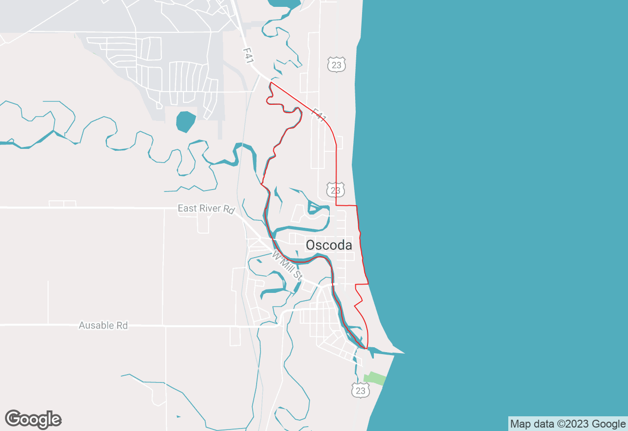 Oscoda map