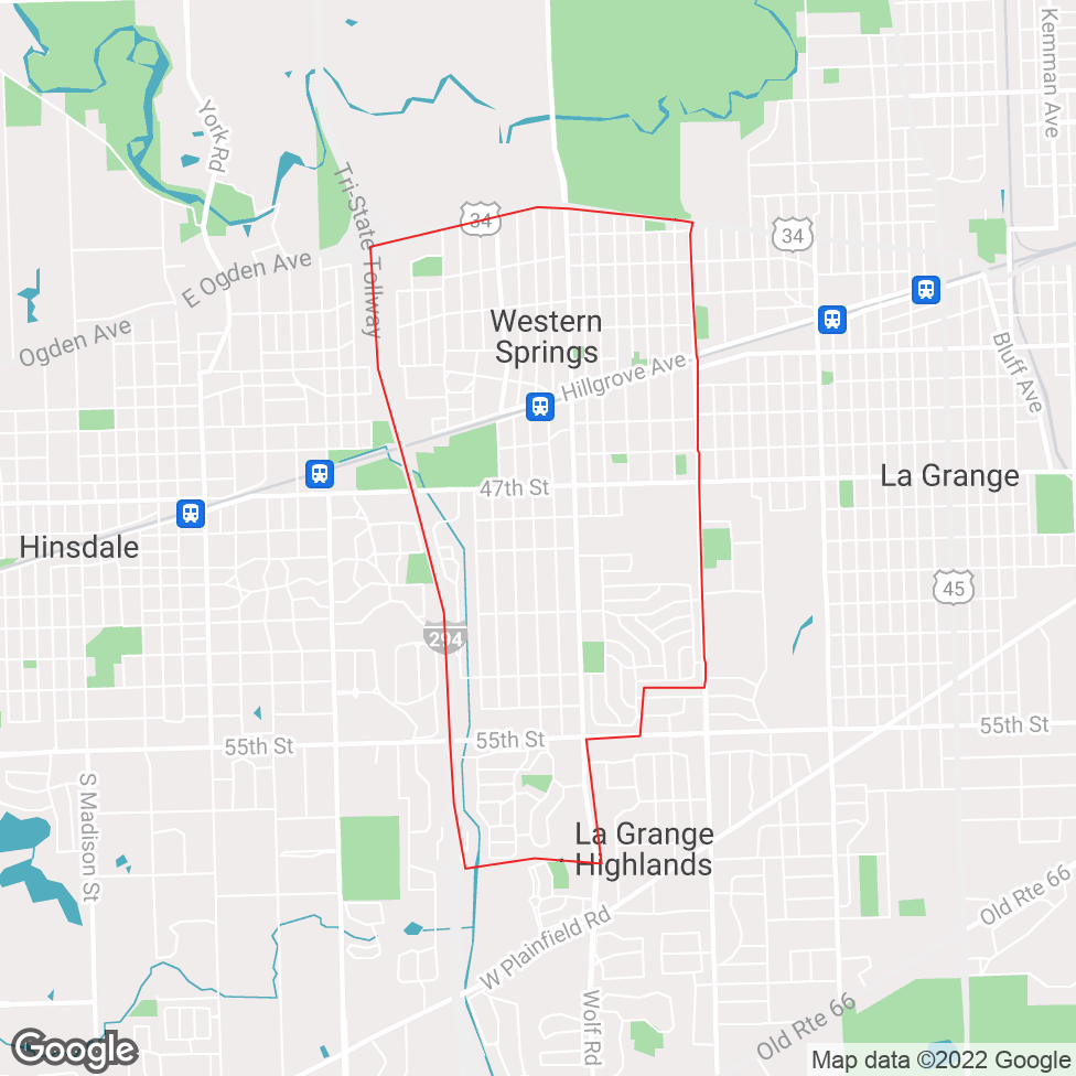 Western Springs map