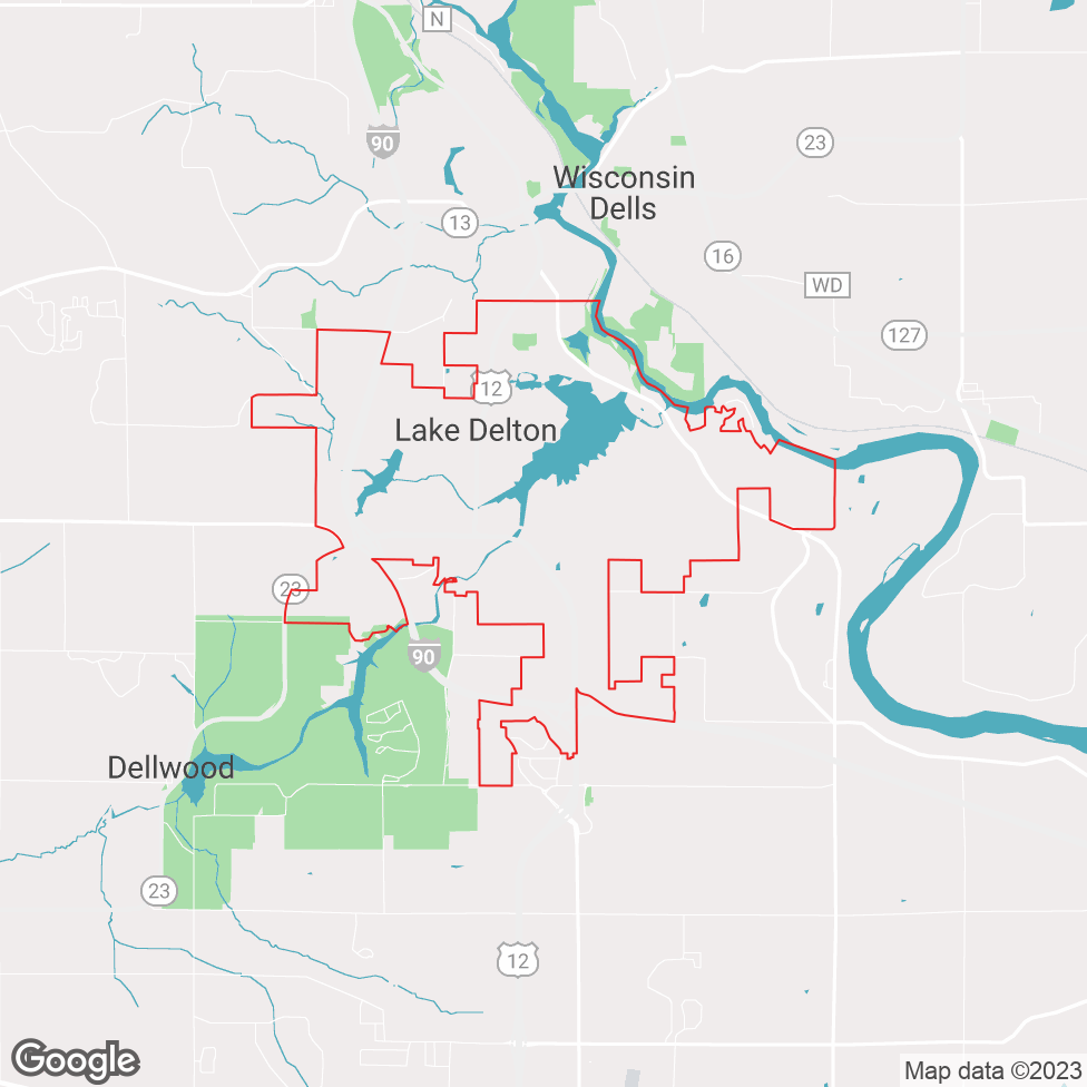 Lake Delton map