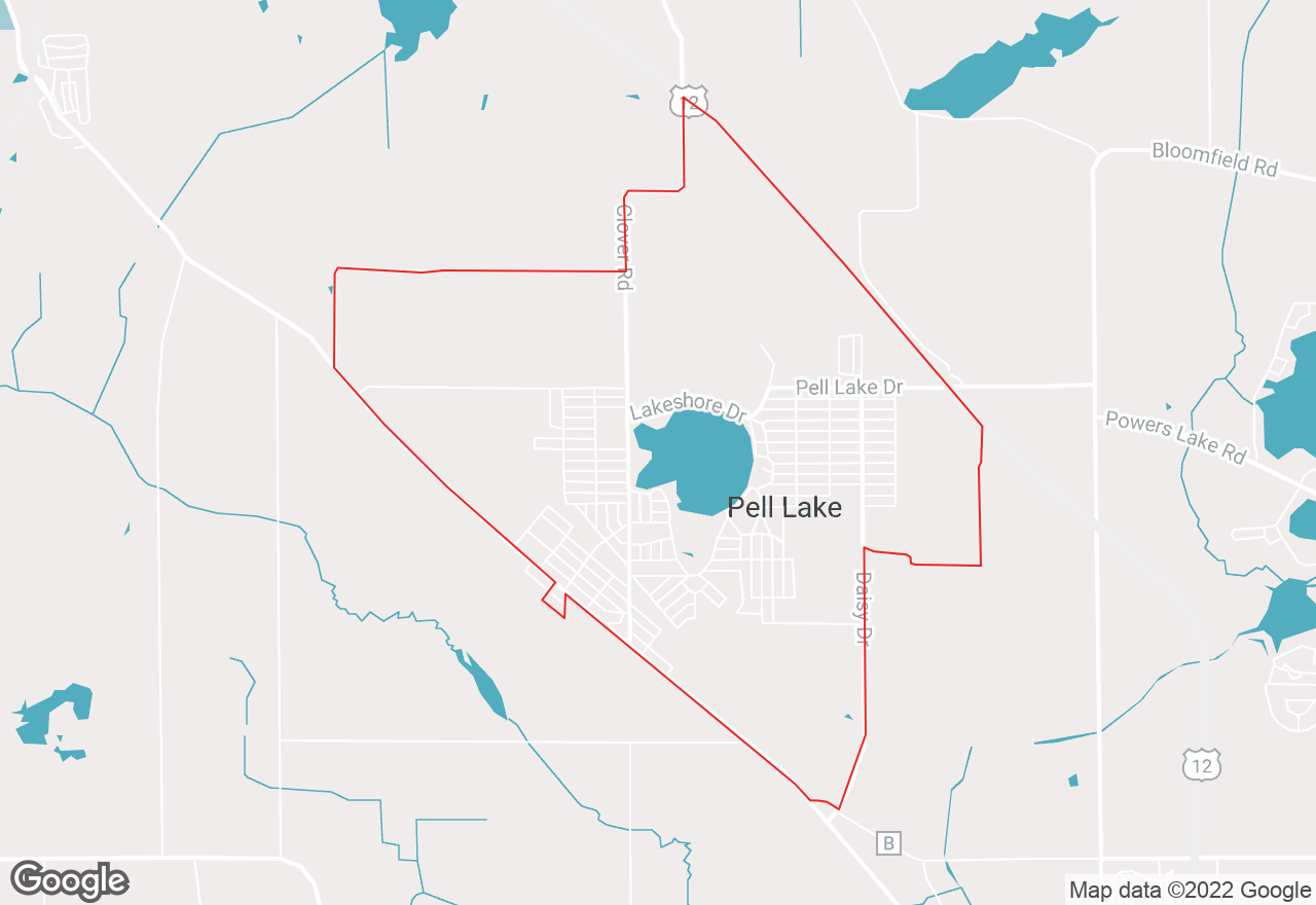 Pell Lake map