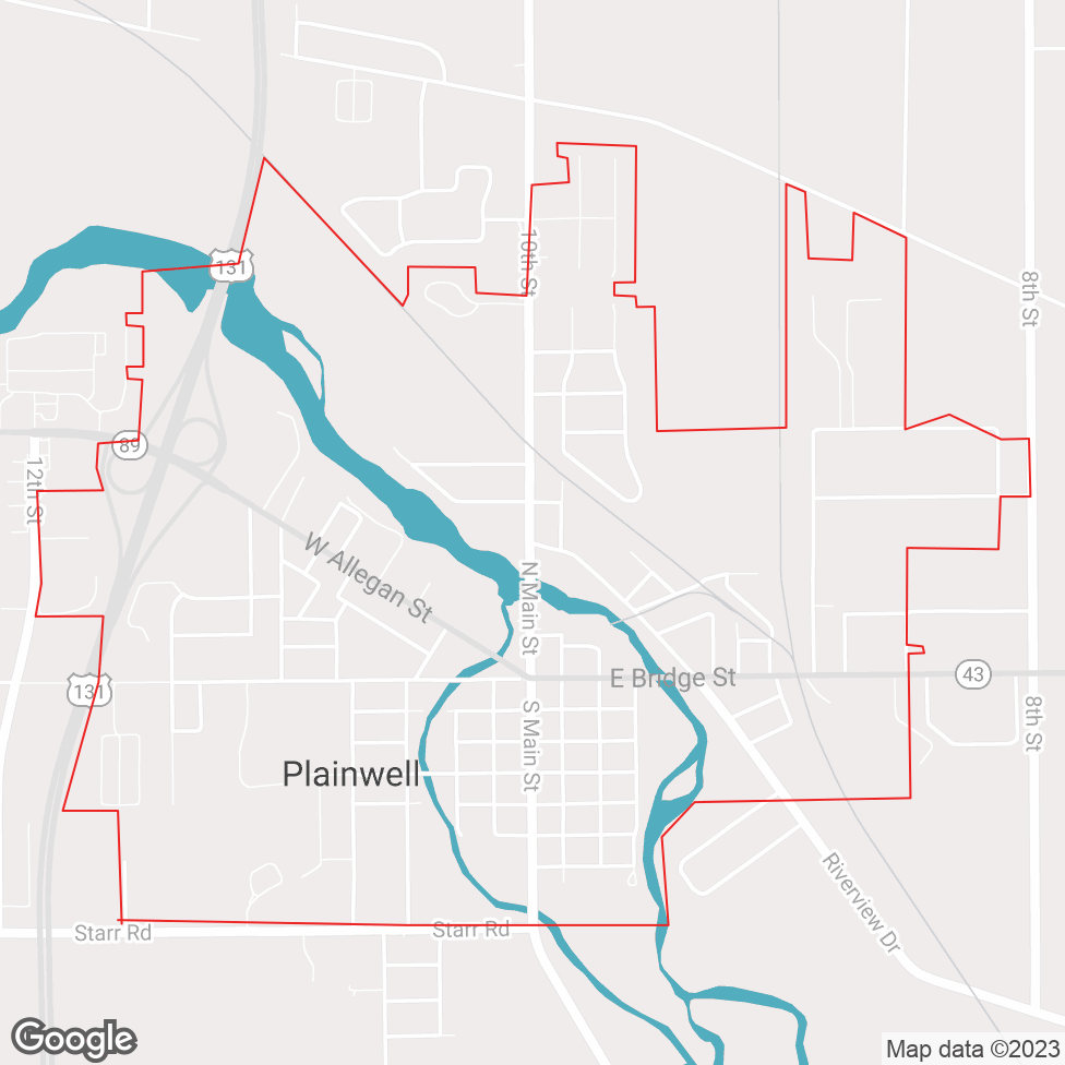 Plainwell map