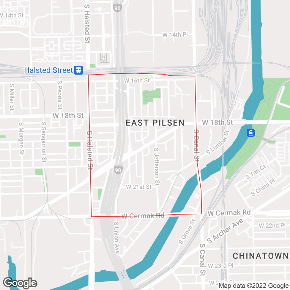 East Pilsen map