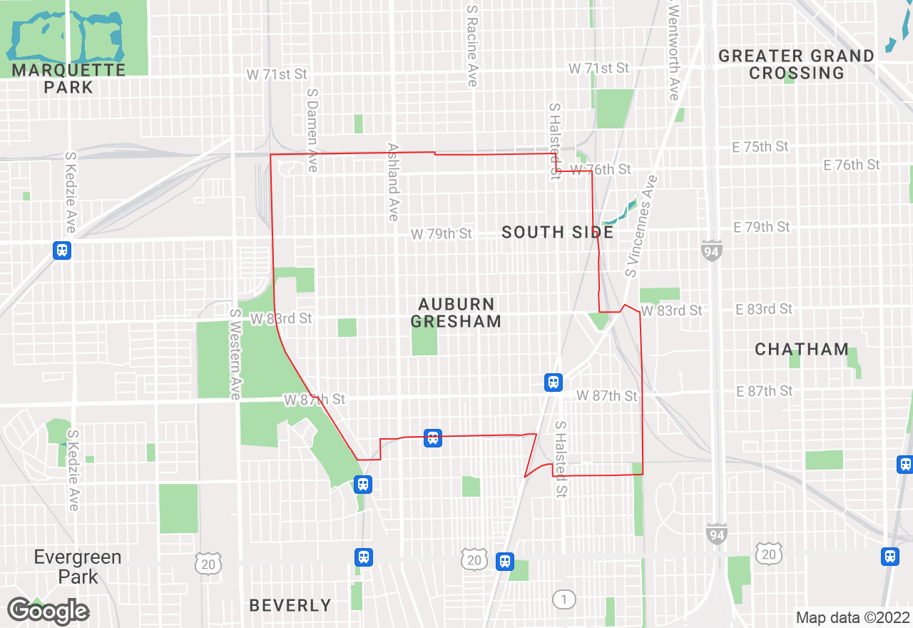 Auburn Gresham map