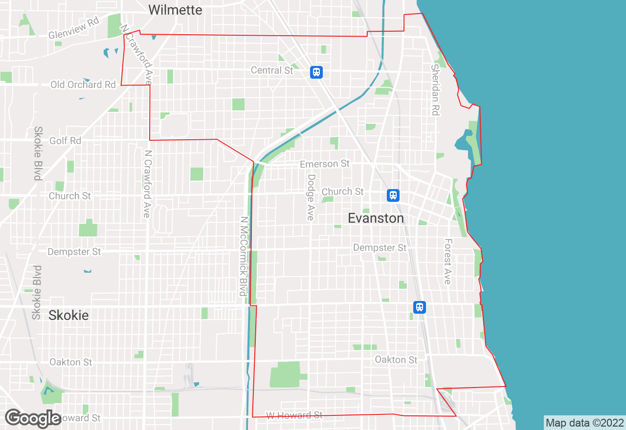 Evanston map