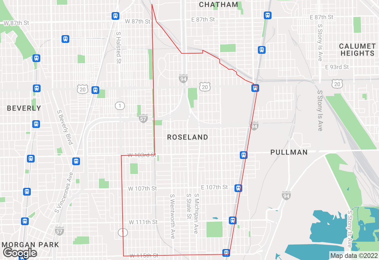 Roseland map