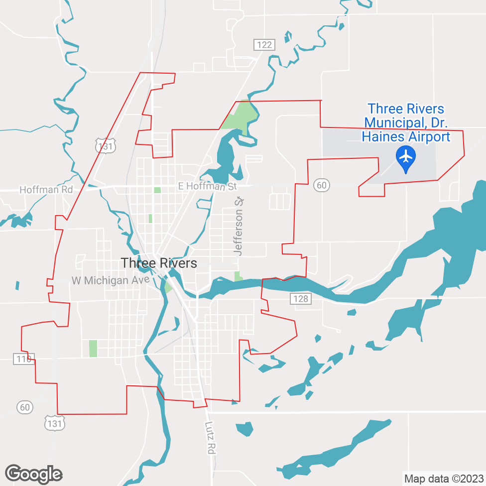 Three Rivers map