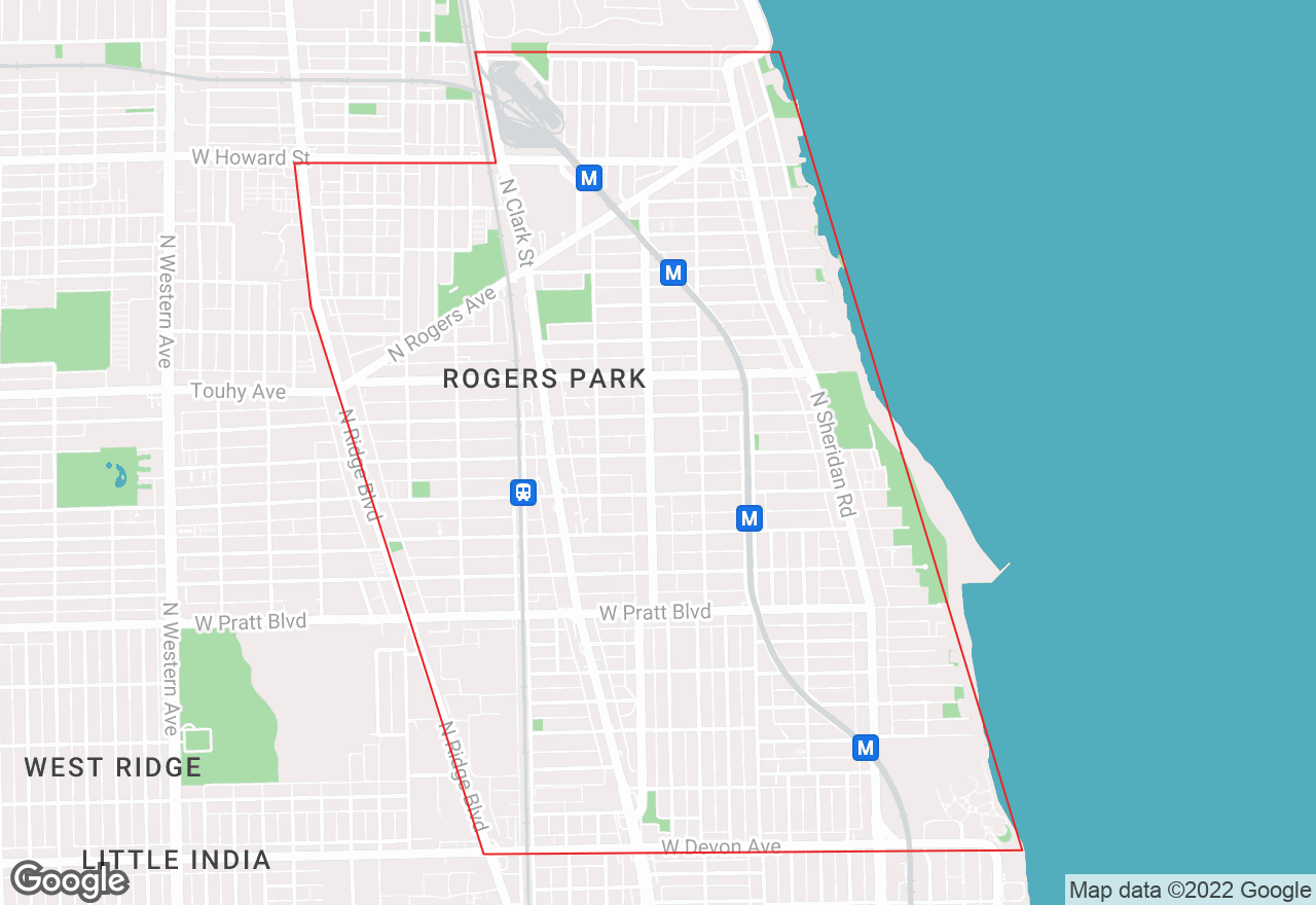 Rogers Park map