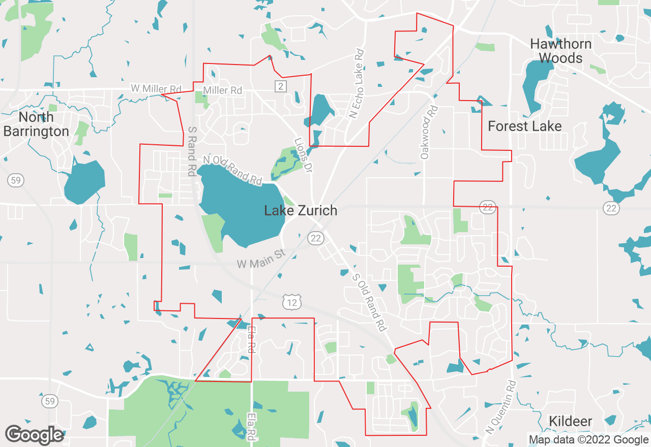 Lake Zurich map