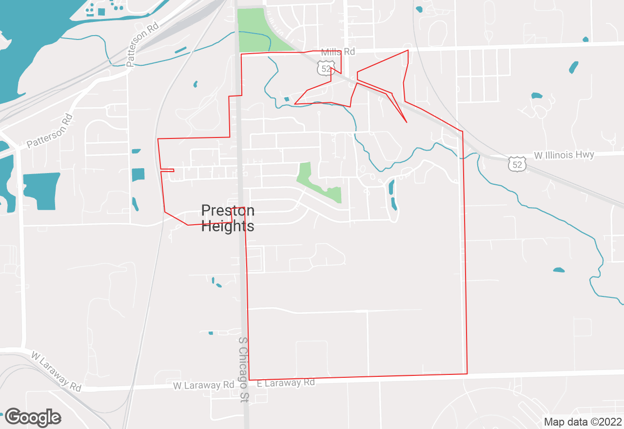 Preston Heights map