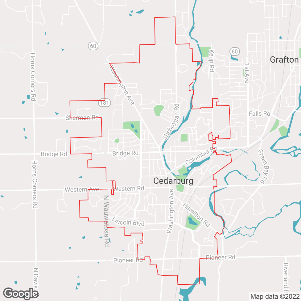 Cedarburg map