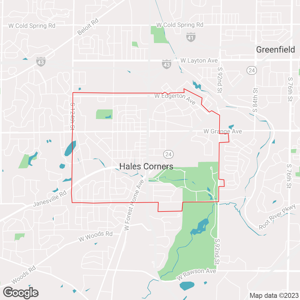 Hales Corners map