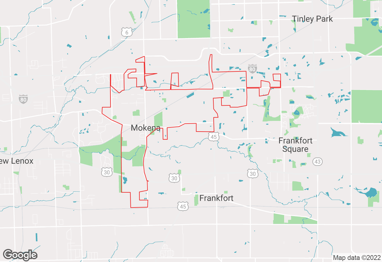 Mokena map