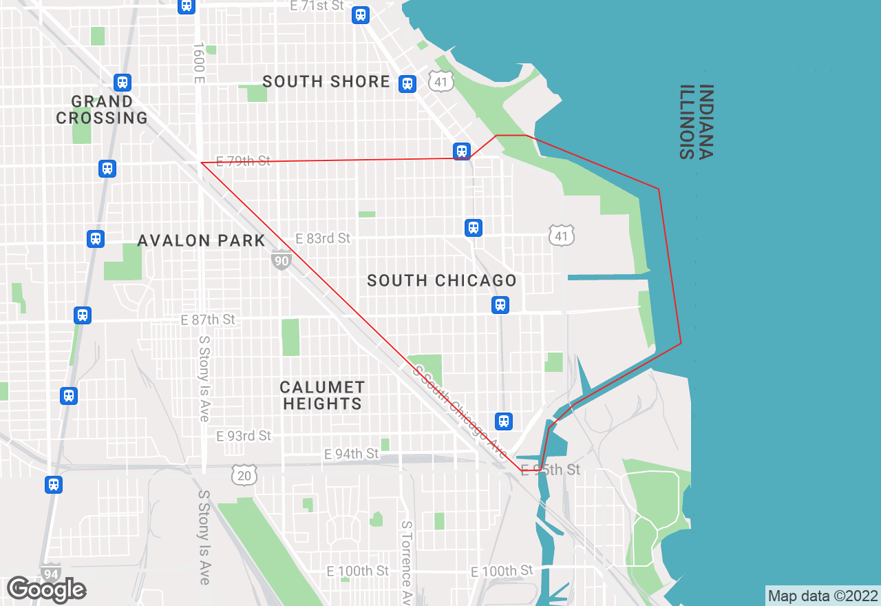 South Chicago map