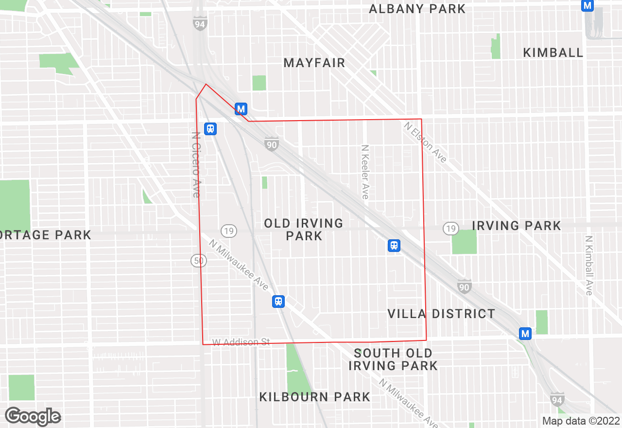 Old Irving Park map