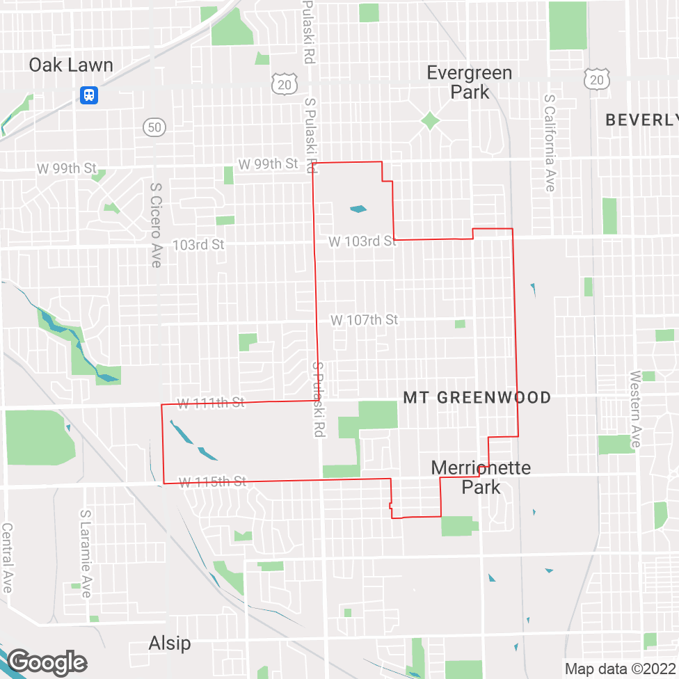 Mount Greenwood map