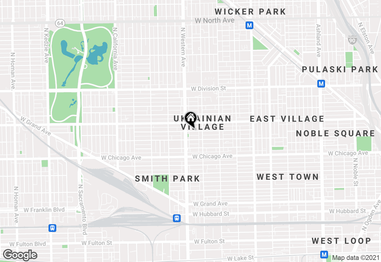 Map of 913-925 N Hoyne