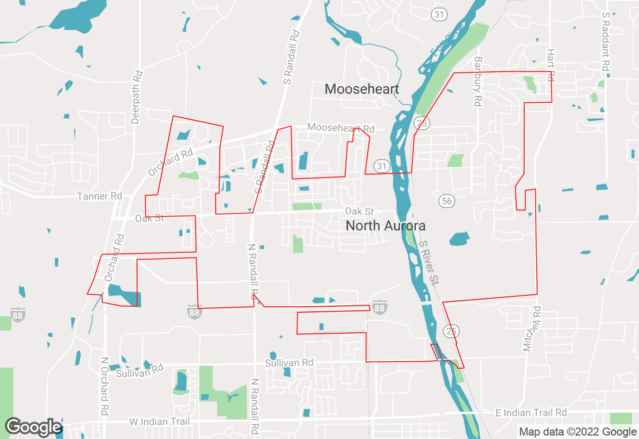 North Aurora map