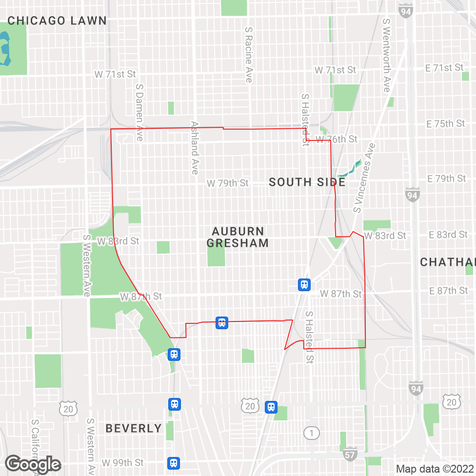 Auburn Gresham map