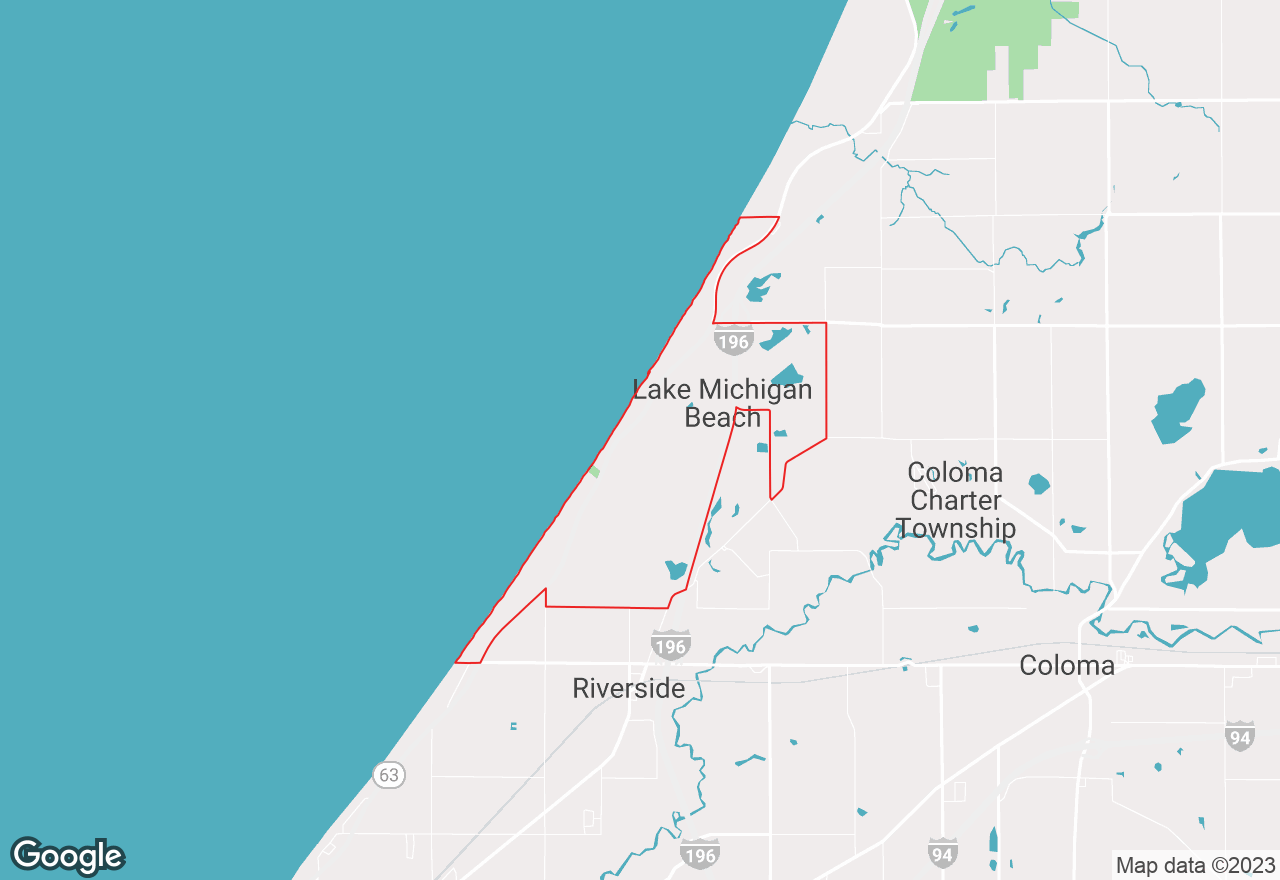 Lake Michigan Beach map