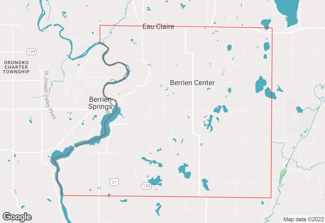 Berrien Center map