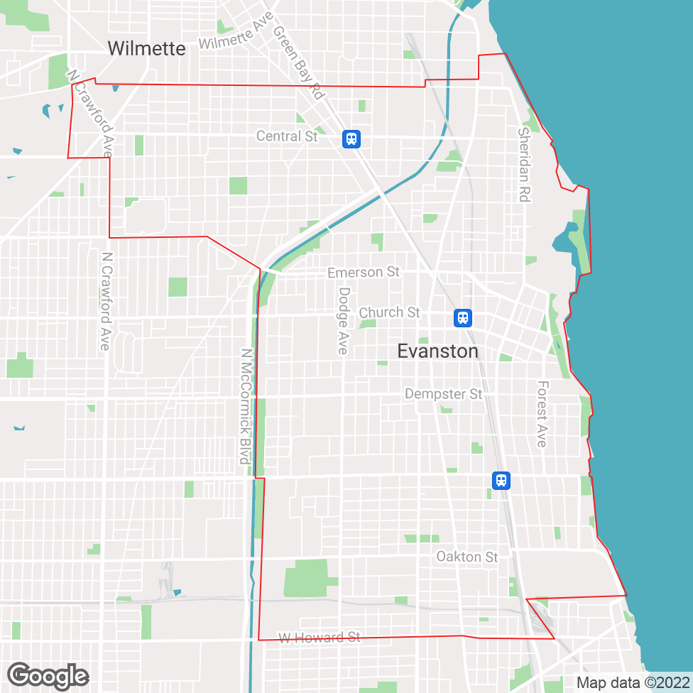 Evanston map