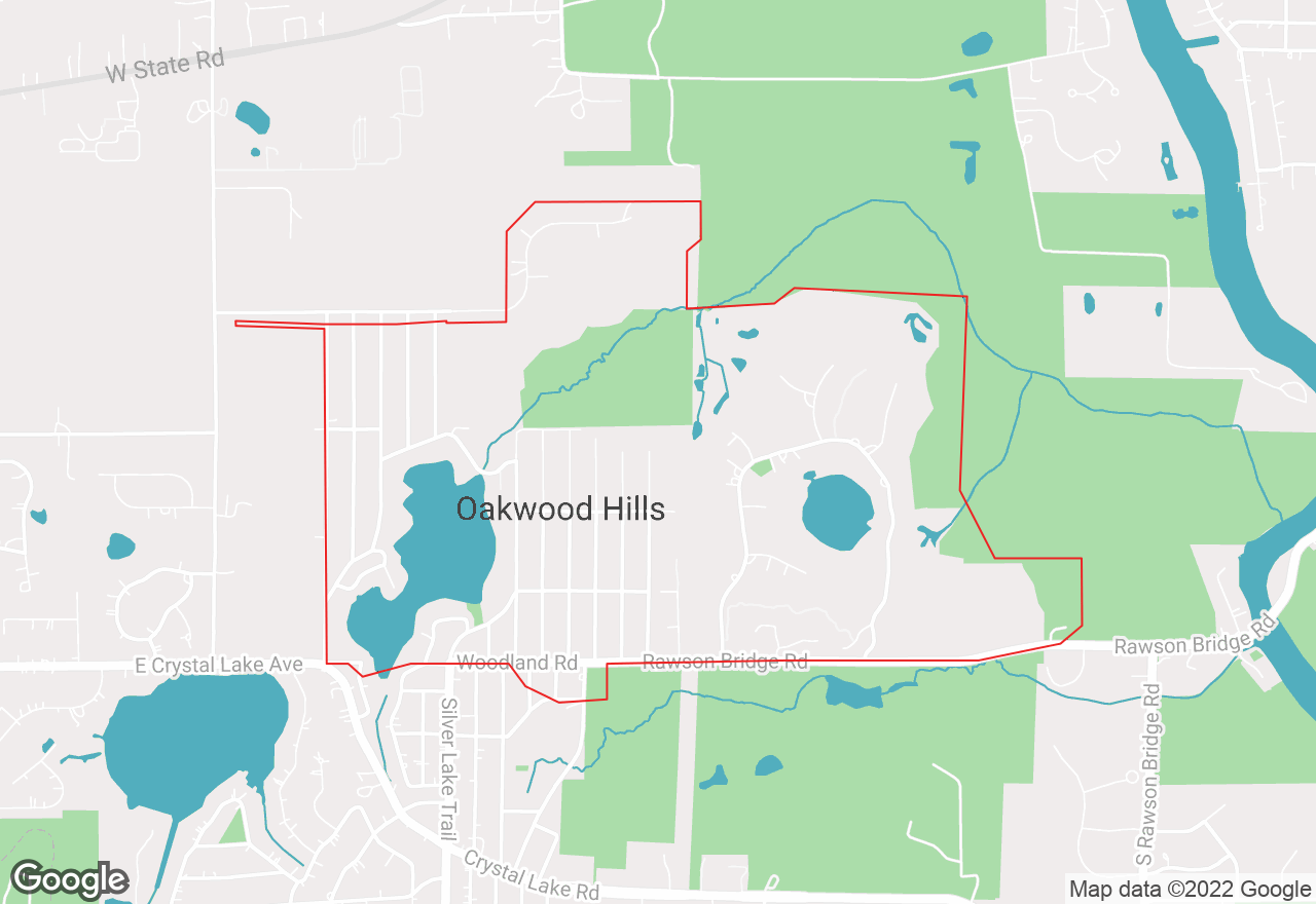 Oakwood Hills map