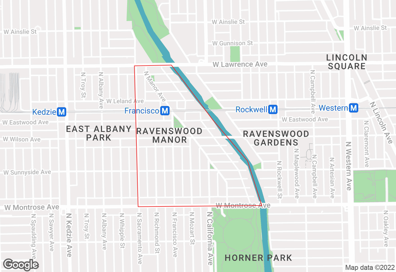 Ravenswood Manor map