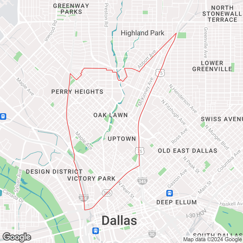 Oak Lawn - Dallas map