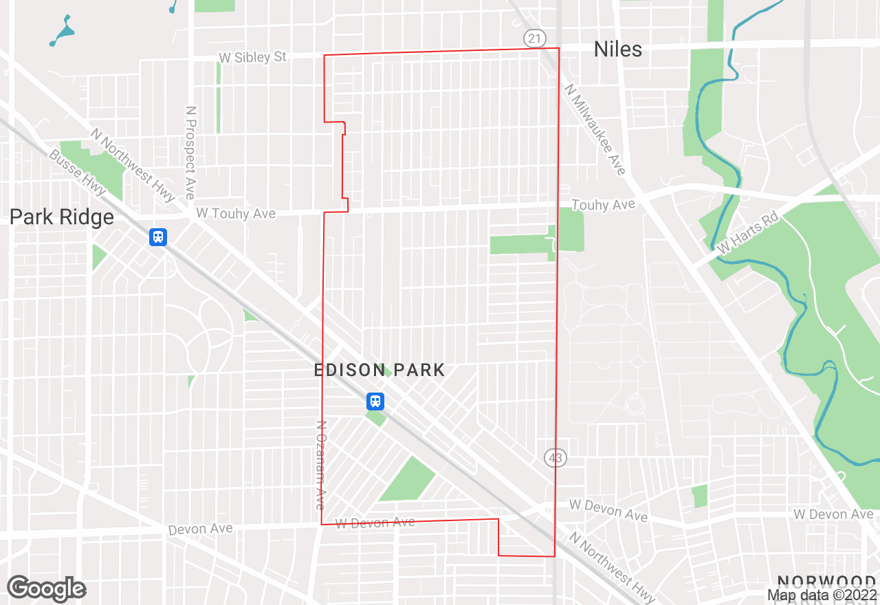 Edison Park map