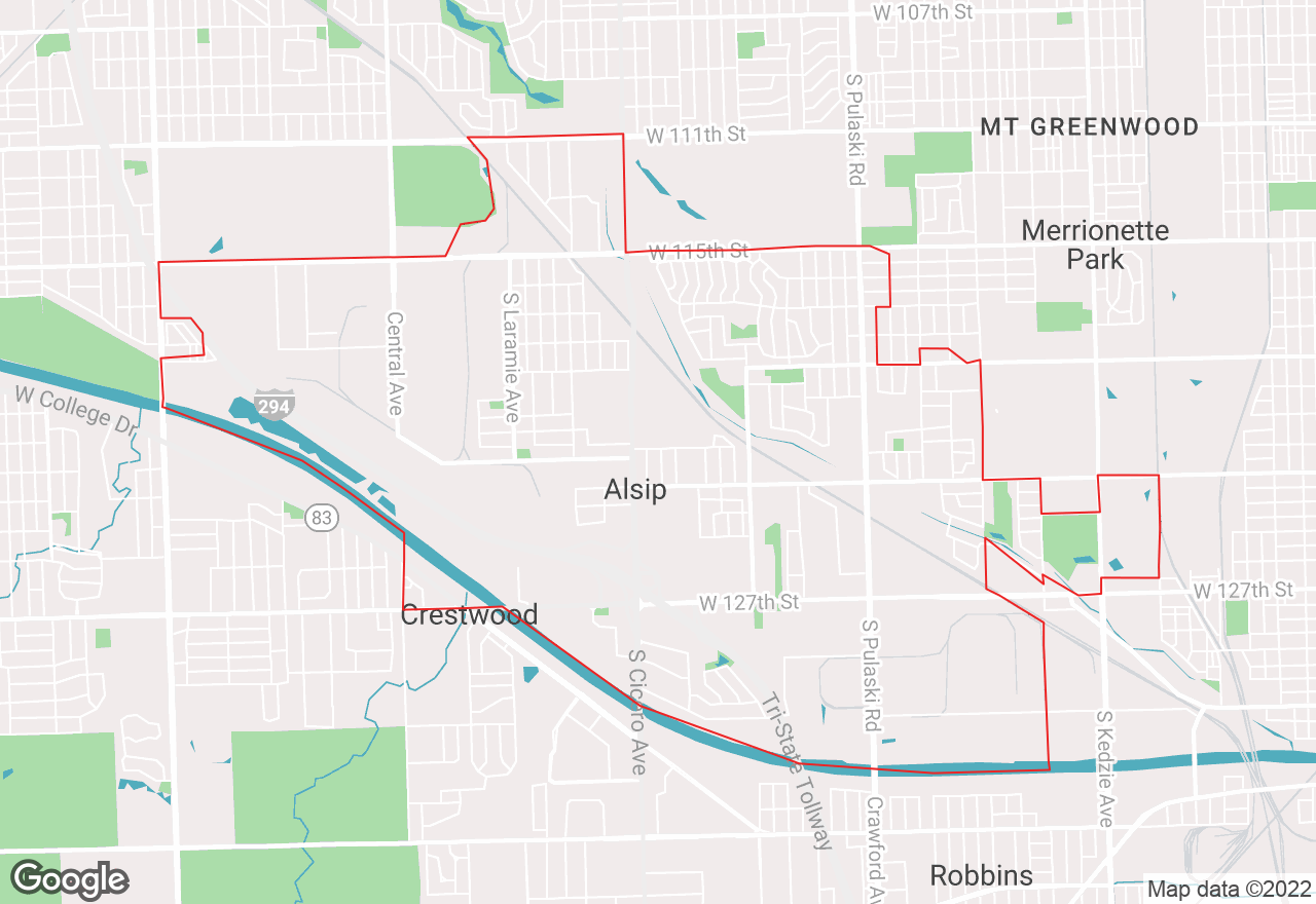 Alsip map