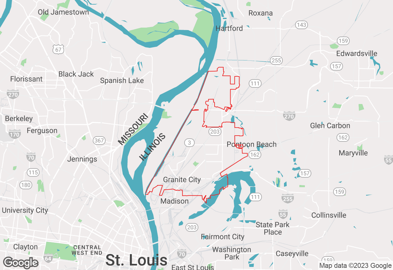 Granite City map