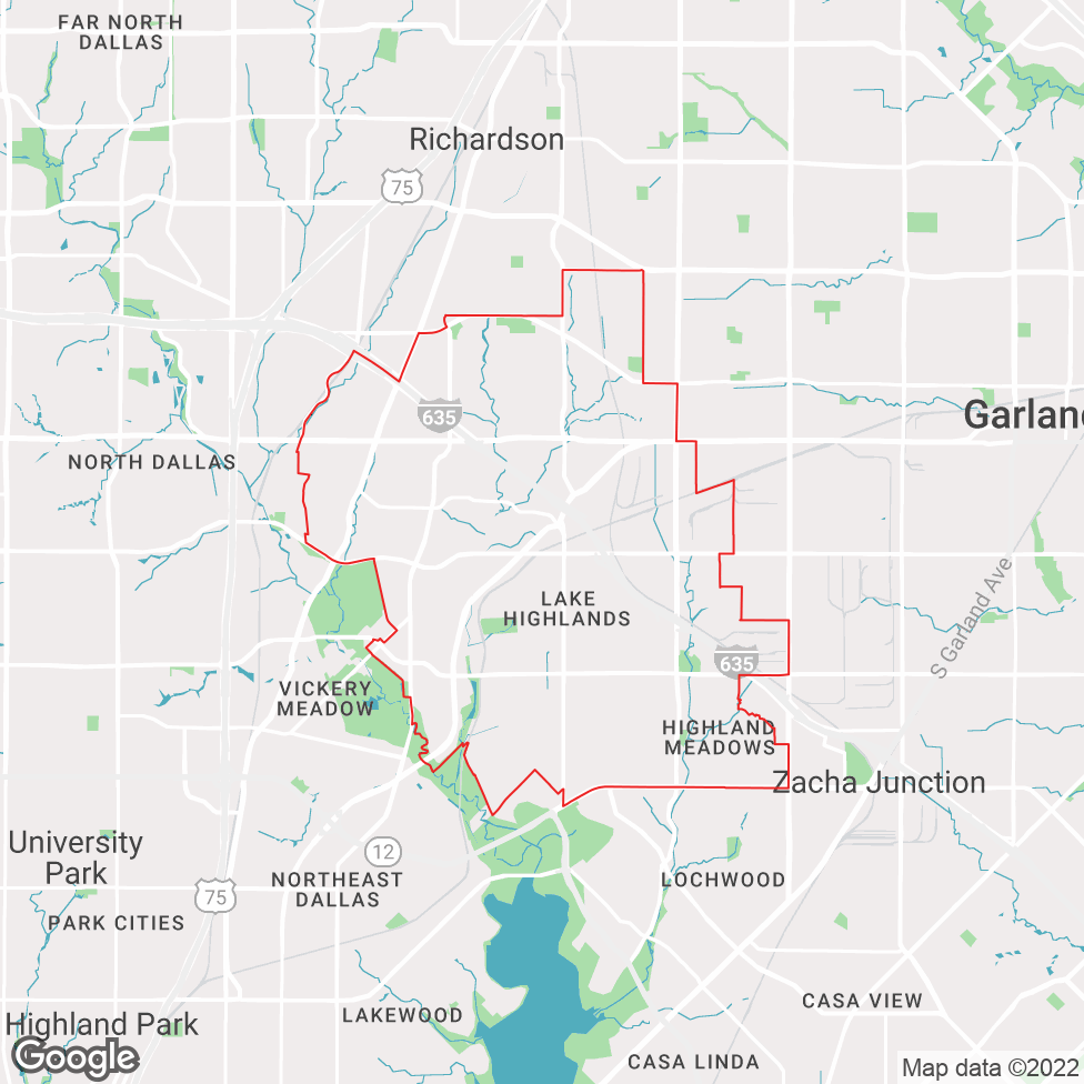 Lake Highlands map