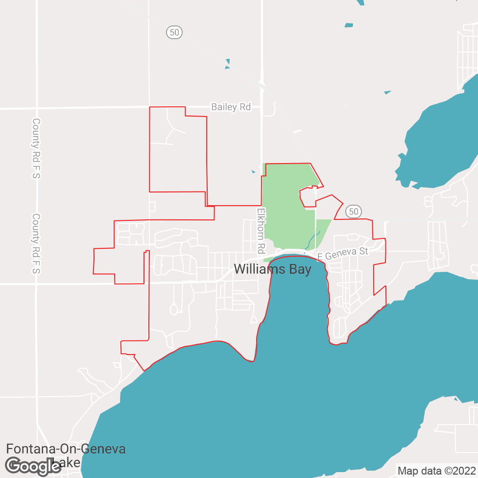 Williams Bay map