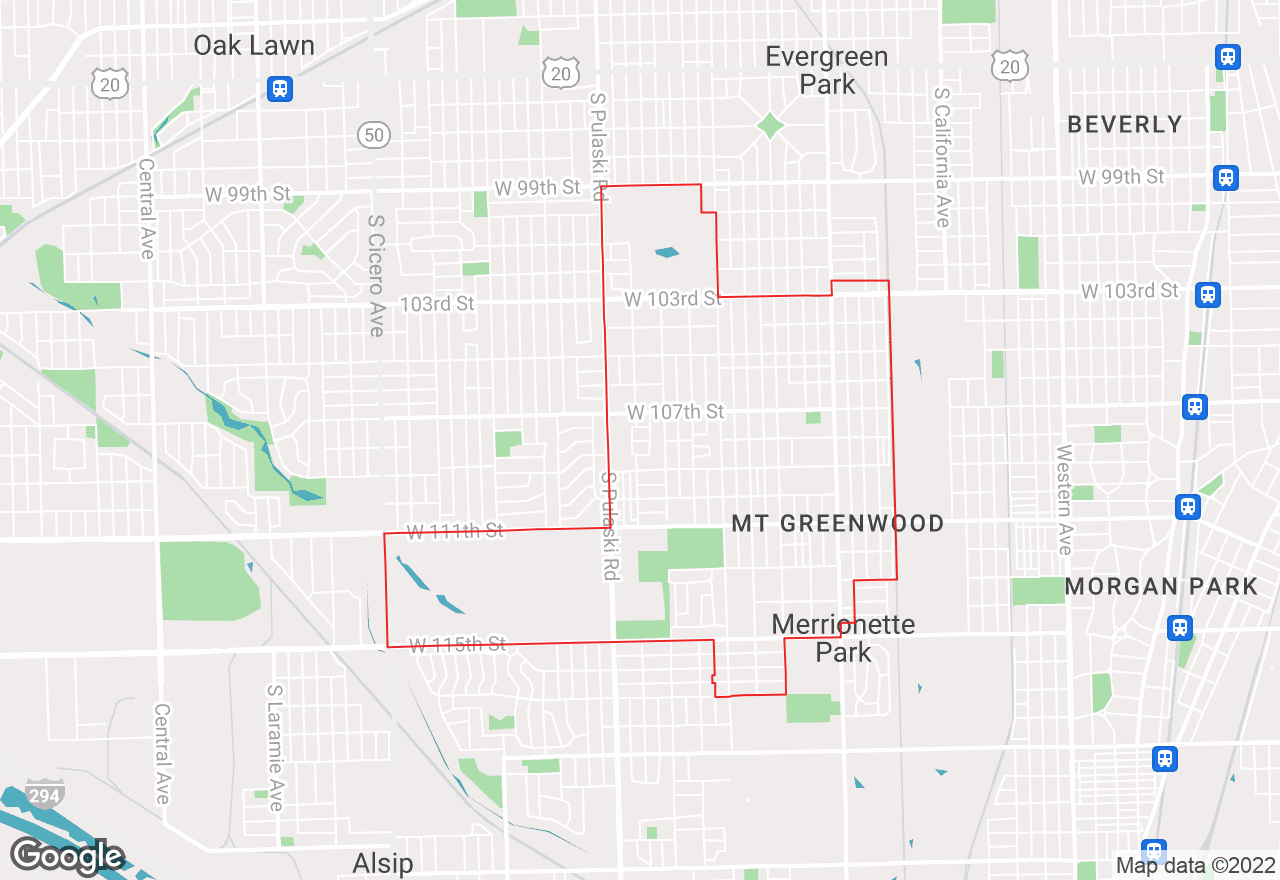 Mount Greenwood map