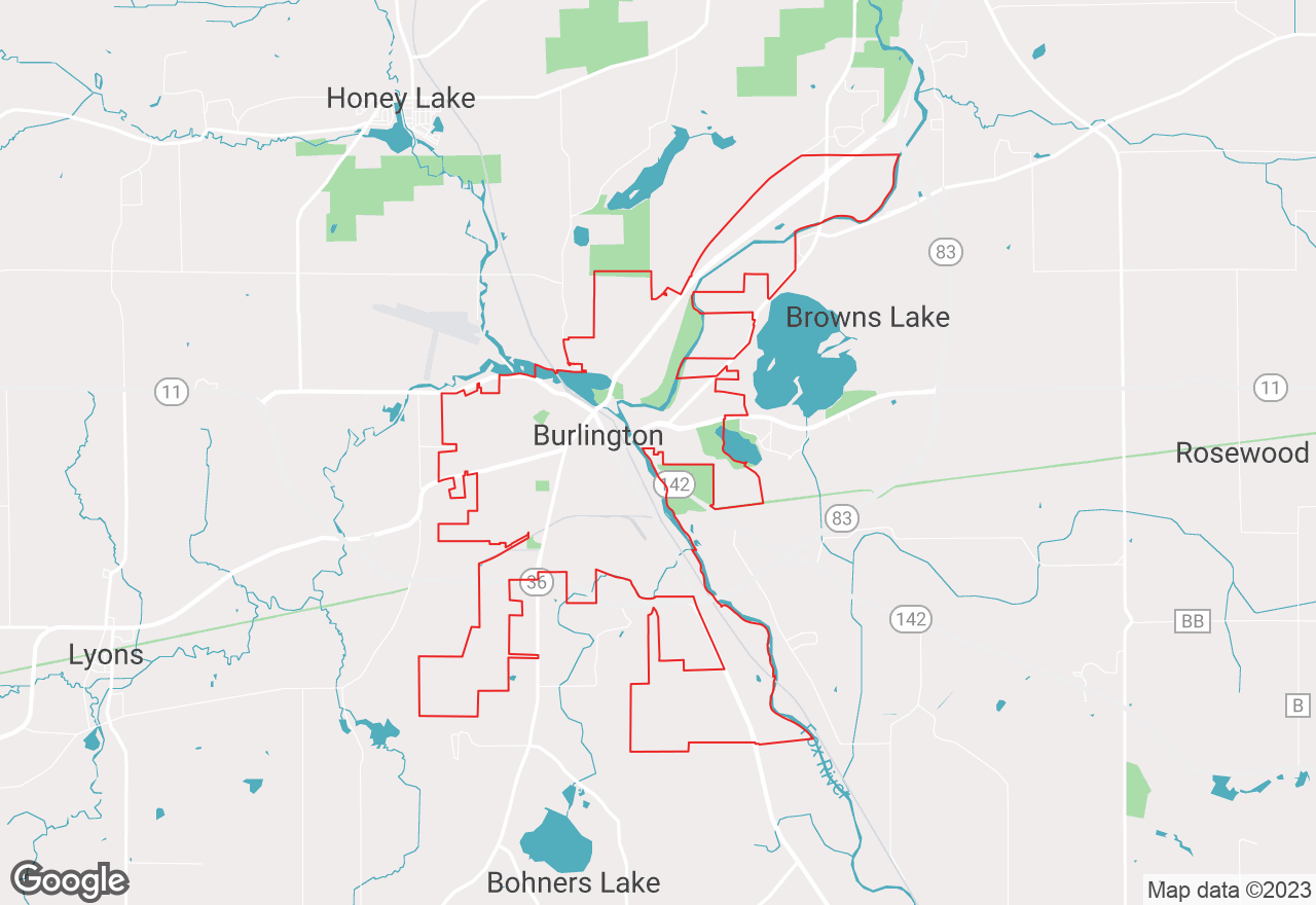 Burlington map