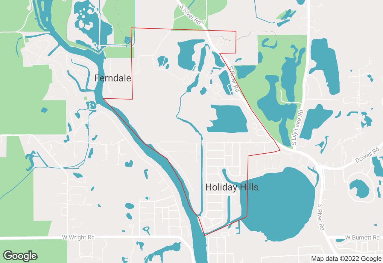 Holiday Hills map