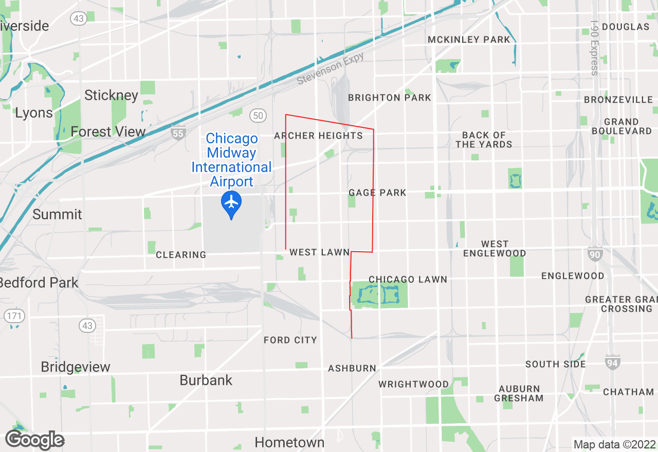 Chicago Lawn map